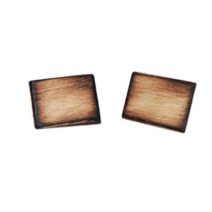 rectangle wooden earring