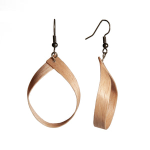 thin bentwood wooden earring